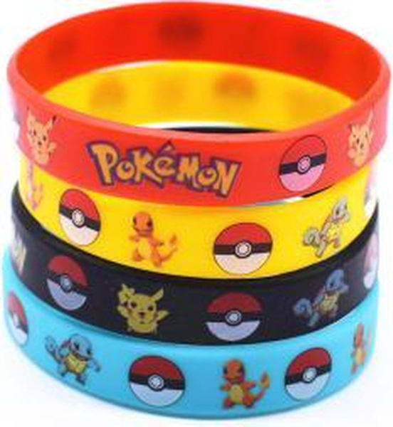 4 Pokémon Go polsbandjes gel - Set van 4 stuks - Polsbandje rubber - Silicone polsbandje - Setje armbandjes - Siliconen kopen | Baby / Geboorte