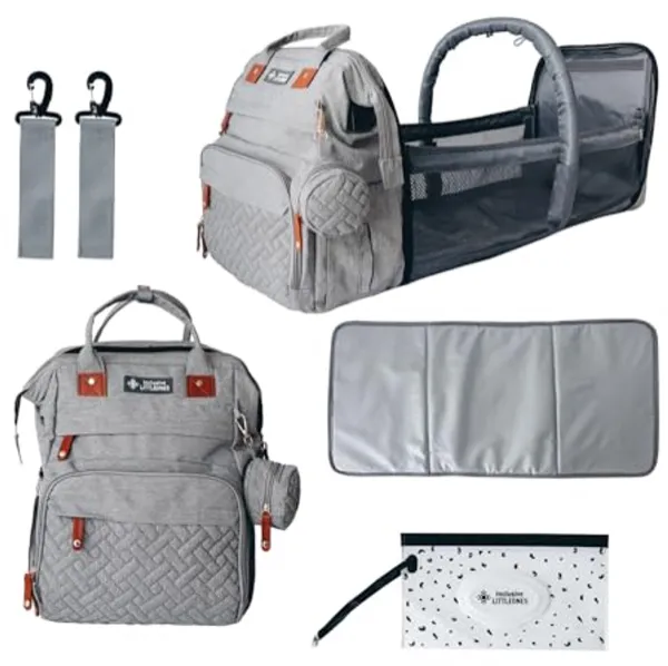 5-in-1 Luiertas met Aankleedstation en USB-poort - Waterdicht, Draagbare Diaper Bag