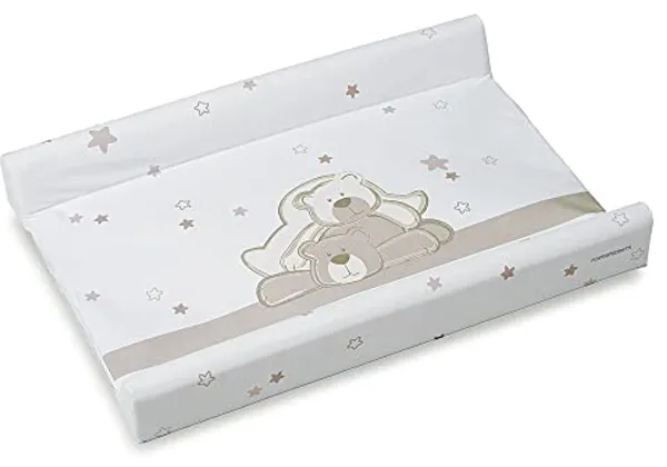 Aankleedkussen taupe 9 x 50 x 72 cm met klittenbandsluiting en zak