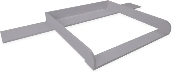 Aankleedkussen voor Malm commodes - 159,5 x 78 x 10 cm - Grijs MDF-hout - Inclusief montagemateriaal