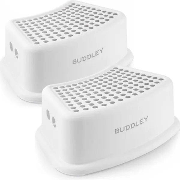 Opstapje Kinderen – Opstapkrukje Volwassenen en Kinderen - Krukje Badkamer - Kinder Opstapje - Keuken Opstapje - Plastic Krukje Badkamer - Kinder trapje - Badkamer krukje Wit - Opstapkrukje