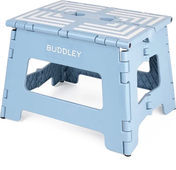 BUDDLEY Opstapje inklapbaar M - Opvouwbaar krukje - Opstapkrukje - Opstapje kind - Opstapje volwassenen - Opstapjes – Inklapbaar krukje – Opstapkrukje inklapbaar – Opstapje – Inklapbaar Opstapje - Opv