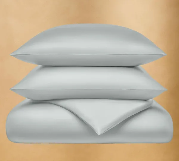 Beddengoedset 200x200 cm - Biologisch katoen - Luxe mako-satijn - Set van 2 kussenslopen