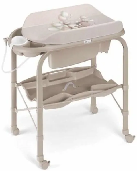 Cam Commodes - Beige Zacht Aankleedkussen voor Baby's 0-6 Maanden - Draagbaar en Opvouwbaar met Opslag