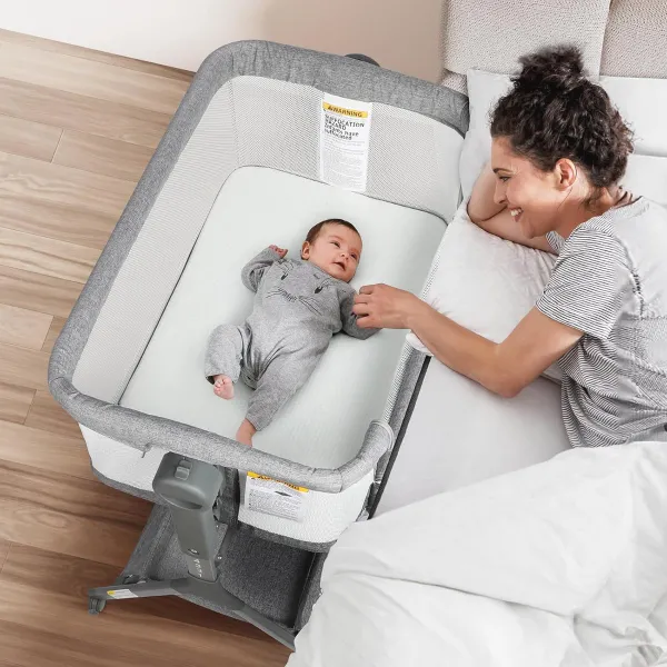 Comfortabele en Inklapbare Babywieg met Schommelfunctie en Hoogteverstelling