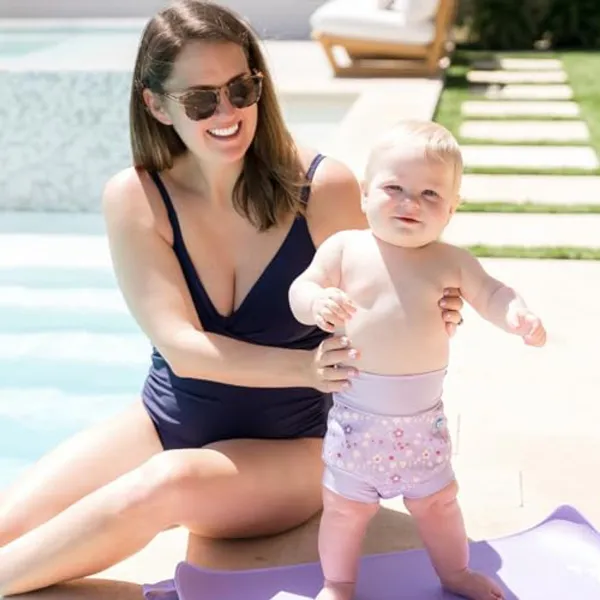 Comfortabele zwemluier voor baby's en peuters 2-3 jaar - Lilac Spring