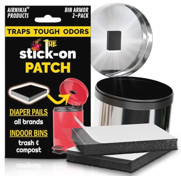 Deodorizer Patch voor Vuilnisbak en Luiers | Organische Geurverdrijver | 4 Maanden Voorraad