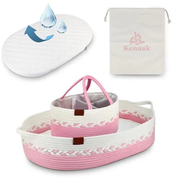 Draagbare luiertafel voor pasgeborenen - Waterdicht, Opvouwbaar en Zacht Katoen