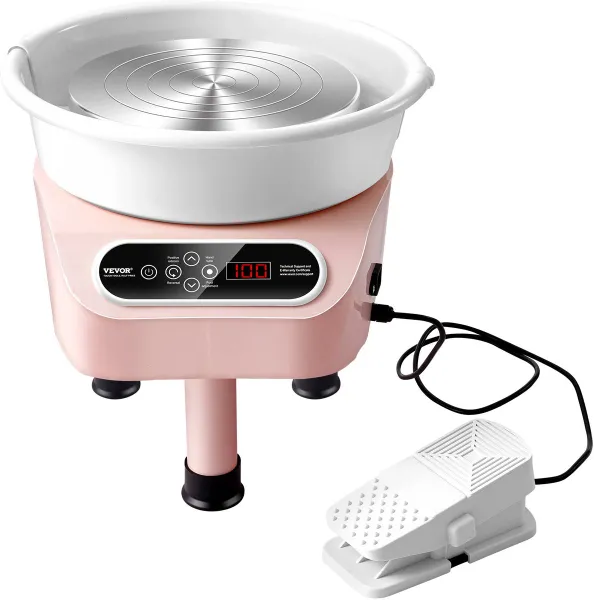 Draaischijf Keramiek – Pottenbakkersschijf – Boetseerschijf – Pottenbakken – Draaiplateau – 450W Motor – 28 cm Schijf