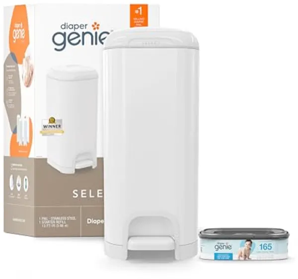 Duurzame luiersysteem emmer van roestvrij staal met geurvergrendeling en voetpedaal