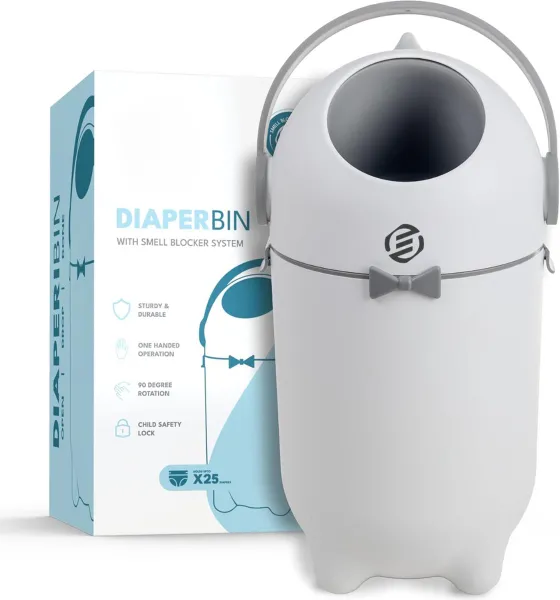 Equivera Luieremmer - Luier Emmer - Anti Geur Systeem - Luier Prullenbak - Milleuvriendelijk - Kraamcadeau - Premium