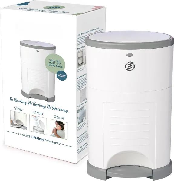 Equivera Luieremmer - Luier Emmer - Anti Geur Systeem - Luier Prullenbak - Milleuvriendelijk - Kraamcadeau - Premium