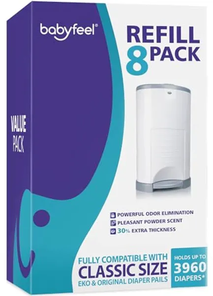 Extra Dikke Vullingen voor Luieremmers - 8 Pack met Krachtige Geurverwijdering