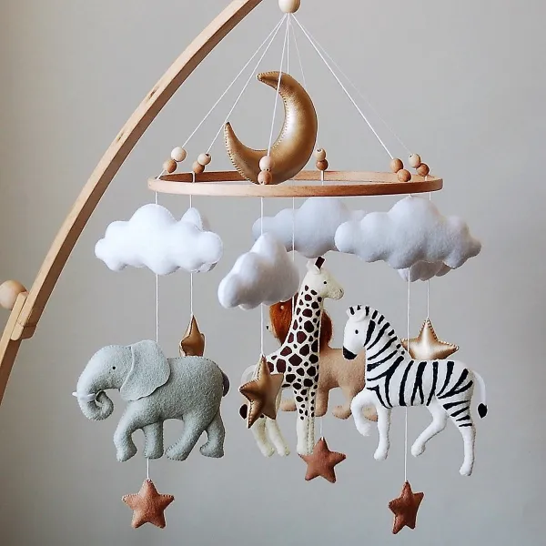 Fay&May® Boxmobiel Safari – Vilt – 100 % Handgemaakt – No Plastic