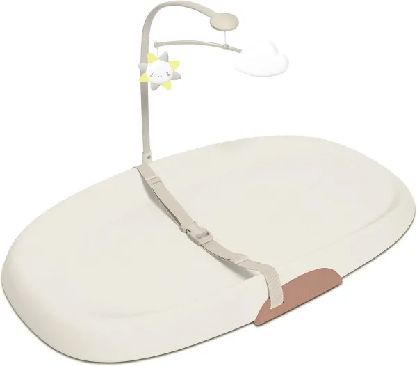 Gemakkelijk schoon te vegen aankleedkussen crème