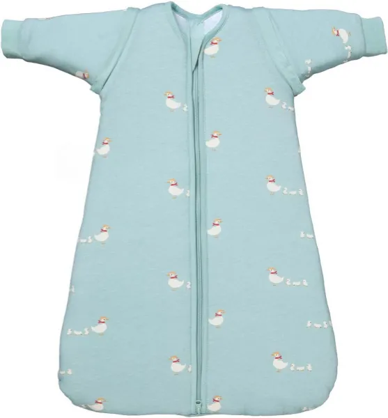 Goodivery® - Inbakeren - Heerlijk Dromen - Swaddle Doek - 100% katoen - 2.5 TOG - Premium kwaliteit - Eendenfamilie (0-6 Months) - 25x22x5cm - Lichtblauw