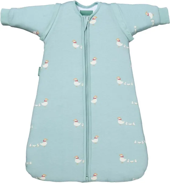 Goodivery® - Inbakeren - Heerlijk Dromen - Swaddle Doek - 100% katoen -2.5 TOG - Premium kwaliteit - Eendenfamilie (6-12 maanden) - 25x22x5cm - Lichtblauw