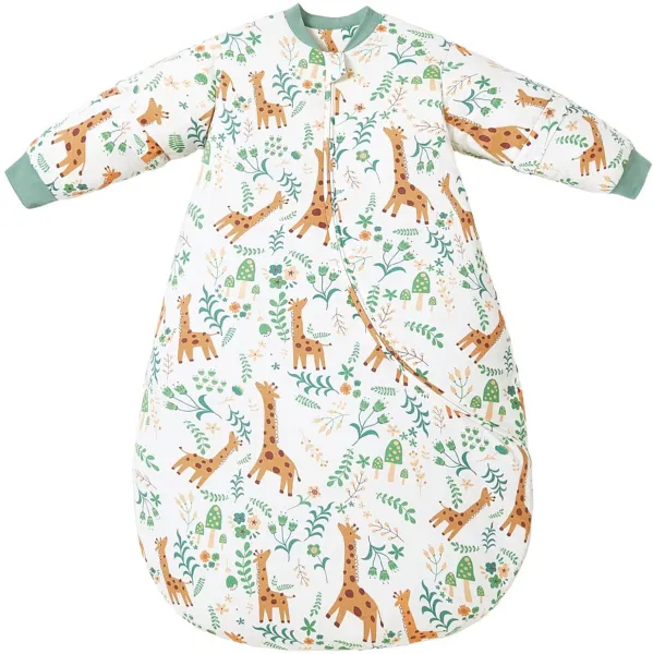 Goodivery® - Inbakeren - Heerlijk Dromen - Swaddle Doek - Lange Mouwen Biologisch katoen - voor Jongens en Meisjes - Giraffe/2,5 Tog, 75-90 cm - Multicolor