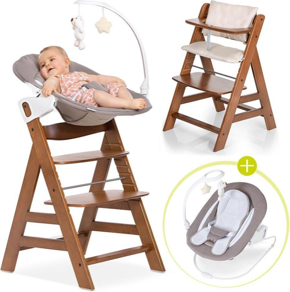 Vaardigheid Plasticiteit Kosmisch Hauck Alpha Plus Kinderstoel - Newborn Set Deluxe - Walnoot kopen | Baby /  Geboorte