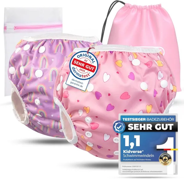 Herbruikbare Zwemluiers Set voor Baby's 0-3 Jaar - Verstelbare en Aangezien Comfort
