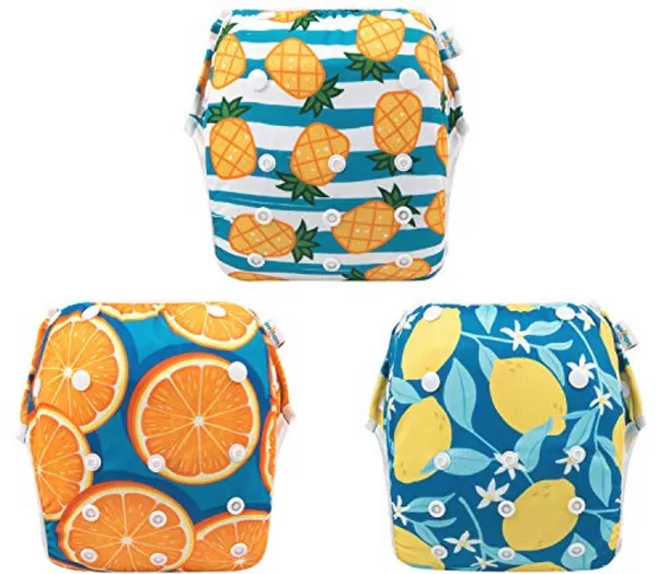 Herbruikbare Zwemluiers voor Baby's en Peuters - Verstelbaar, Wasbaar & Geschikt voor 6M-3J - 3-Pack