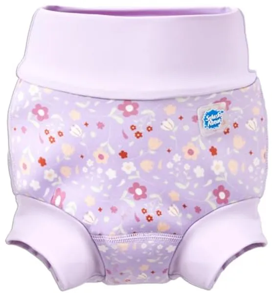Herbruikbare zwemluier voor baby's, 6-12 maanden, antibacteriële bescherming, Lilac Spring