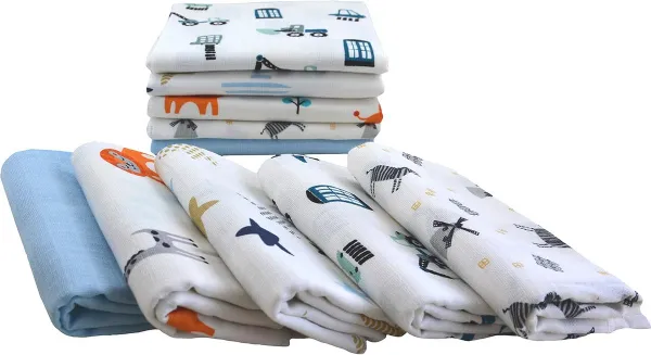 Hydrofieldoeken 10 Stuks Mix voor Baby | Absorberende Spuugdoeken 80 x 70 cm | Ideaal voor Iedere Situatie