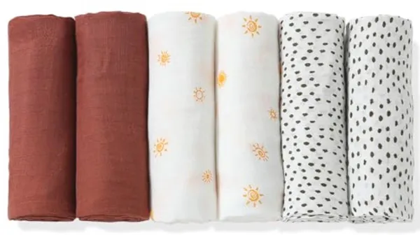 Hydrofiele doeken voor baby - absorberend, zacht en ademend - grote musselinedoeken (70x70 cm)