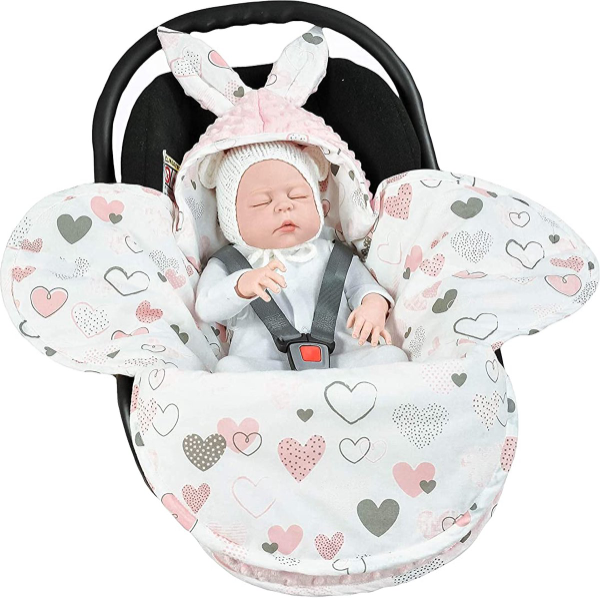 onkruid Vernauwd Gevestigde theorie Inslagdeken, voor baby's, universeel geschikt voor draagbare autostoeltjes,  kinderwagens, buggy's en babybedjes roze (Pink – Hearts) kopen | Baby /  Geboorte
