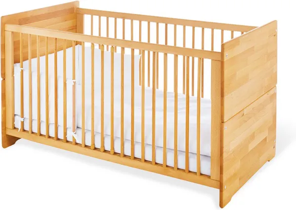 Kinderbed 'Natura' - Massief Houten Wieg - Babybed - Om te bouwen tot Junior Bed - 144cm x 77cm x 80cm