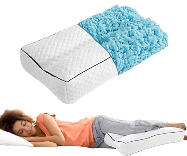 Kniekussen van versnipperd geheugenschuim voor zijslapers