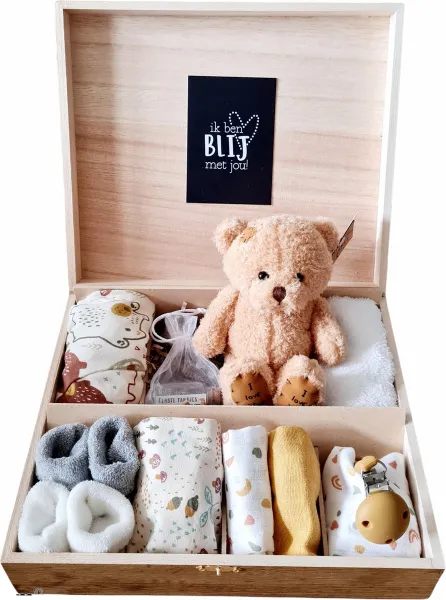 Kraam cadeau, geschenkset, baby box , jongen, unisex, babyshower cadeau | Baby / Geboorte