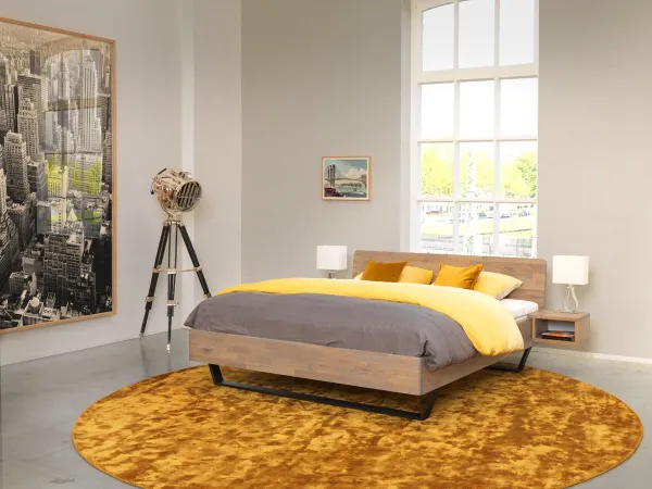 Ledikant 160x200 - Rubin - Oak & Steel - Zonder Lattenbodem - Grijs Eiken