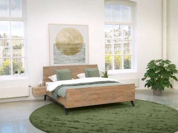 Ledikant 180x200 - Diamant Royal - Oak & Steel - Lattenbodem 300 Elektrisch - Grijs Eiken