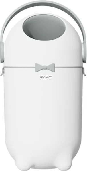 Luierbak voor baby, Kunststof, Geurbestendig, Babyluierbak, Geen navulkosten, Normale zakjes zijn bruikbaar, Wit