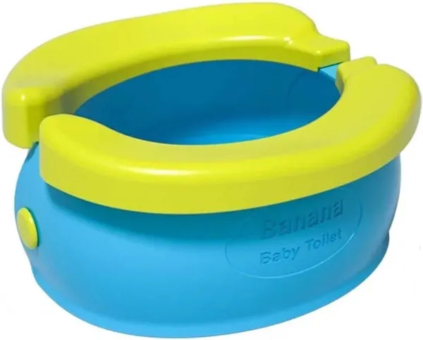 LuukyBB - Reis Plaspotje - Blauw - Onderweg Auto Reizen - Kind Peuter Plas Potje Zindelijkheidstraining - Opvouwbaar Handbagage Plaspot Jongens Zindelijkheid