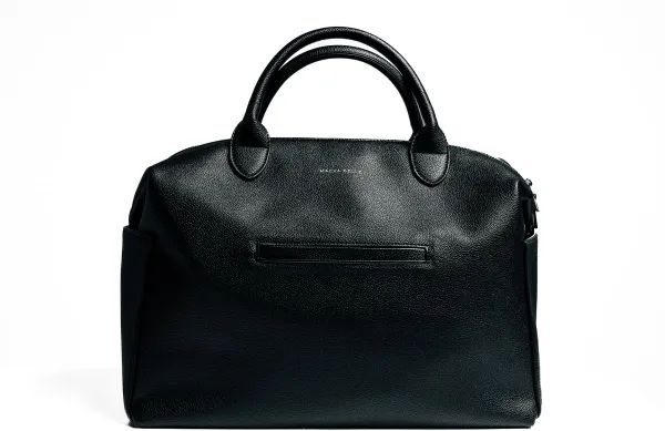 Maeva Belle - Luiertas - Zwart vegan leer - Zwarte hardware