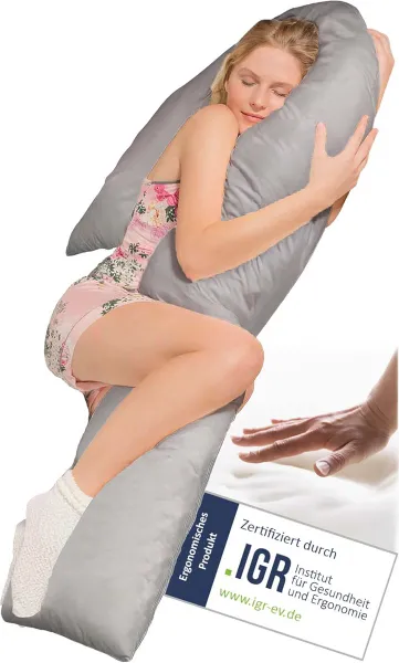 Maternity Pillow Memory Foam J Shape XXL Nursing Pregnancy Comfort