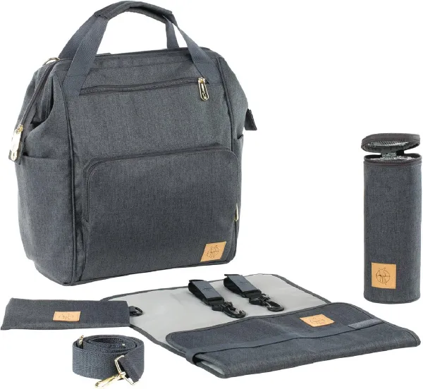 Modieuze Luierrugzak voor Baby's met Inclusieve Accessoires - Antraciet