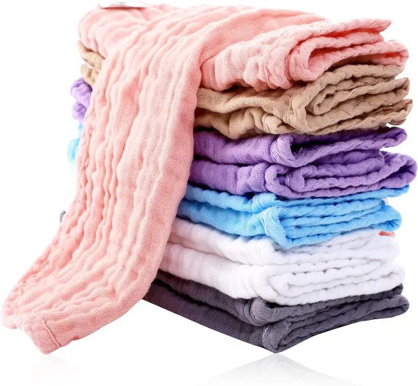 Mousseline Spuugdoeken 12 Pack - Ultragemaakt 100% Katoenen Baby Wasdoeken - Grote 20