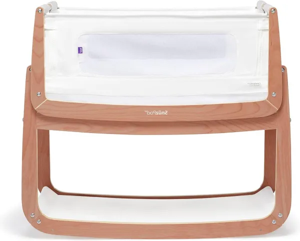 Nachtkastje Naturel SnuzPod 4 - Babybedje en Wieg - Tijdloos Ontwerp - Natuurlijke Kleur - Co Sleeper