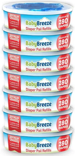 Nappy Pail Refill Bags - 1960 Count (7 Pack)