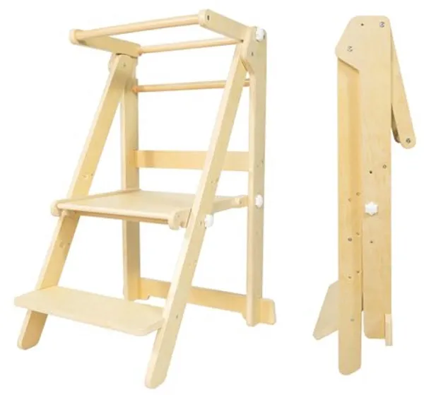 Opvouwbare Peuter Leren Staande Toren - Keuken Stapkruk met Verstelbare Hoogtes