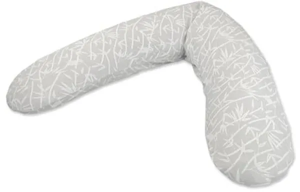 Origineel zwangerschaps- en voedingskussen 190 cm - Zijslaapkussen met parels - Inclusief bamboe kussen