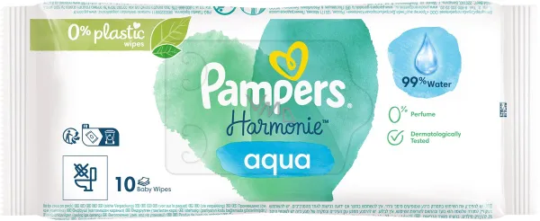 Pampers - Harmonie Aqua - Billendoekjes - 450 doekjes - 45x 10 doekjes voordeelverpakking