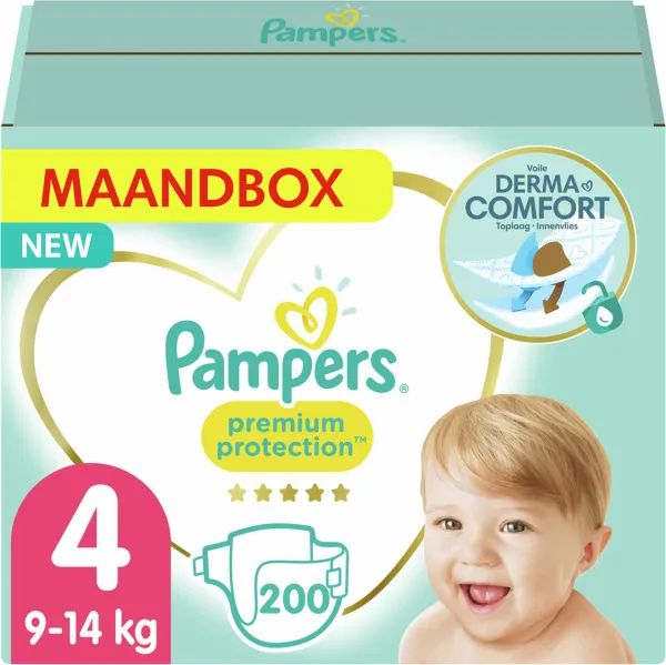Pampers - Premium Protection - Maat 4 - Maandbox- 200 luiers
