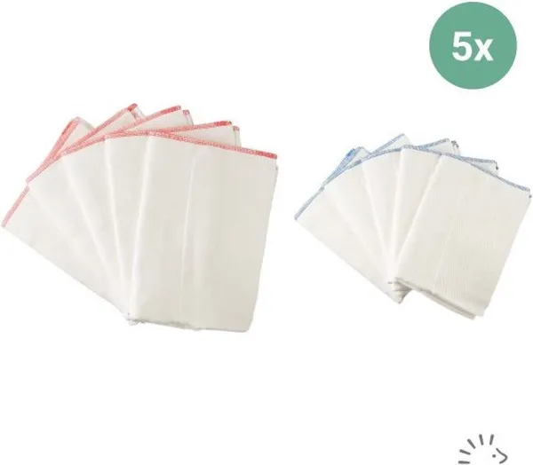Popolini Organic Prefold Luiers - Maat L - 5 stuks
