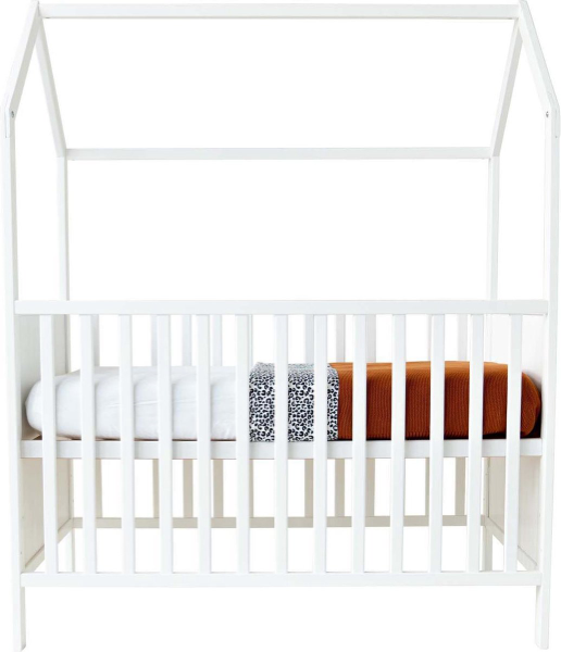 Vader volwassene Snikken Prénatal Ledikant Huisje - Babykamer Accessoires - Babybed 60 x 120cm - Wit  kopen | Baby / Geboorte