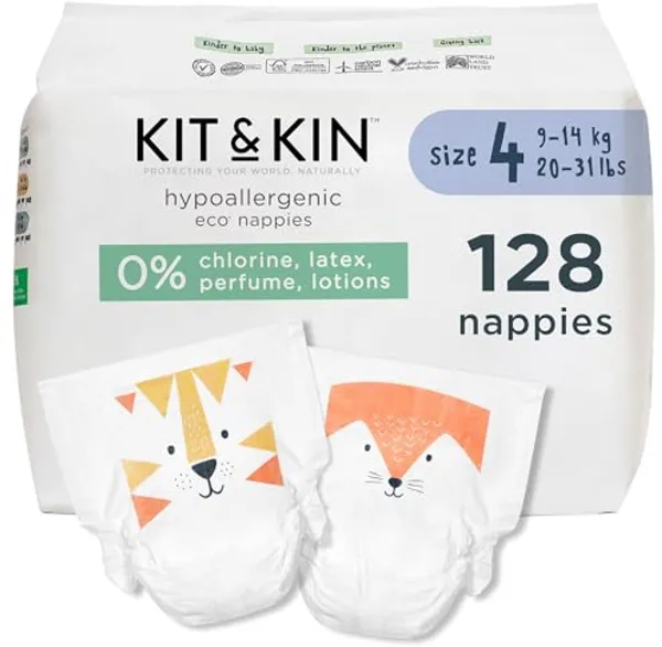 Premium Eco Luiers Maat 4 - Plantaardige en Hypoallergene Baby Nappies met Betrouwbare Lekbescherming