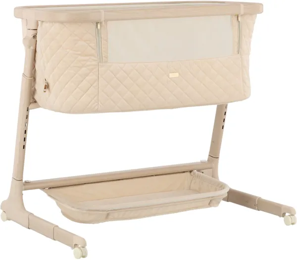 Qute Q-wiggle electric Co-Sleeper cream - white wash